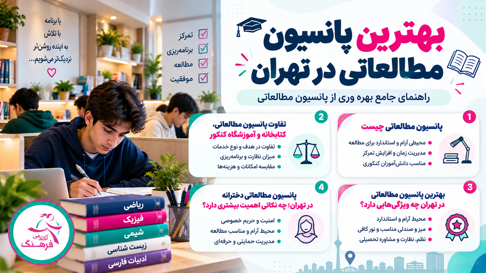 بهترین پانسیون مطالعاتی در تهران چه ویژگی‌هایی دارد؟
